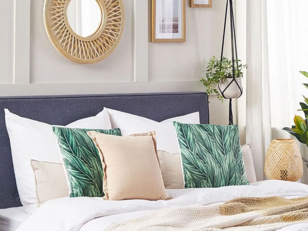 Cheap Beliani Koristetyyny Sametti Vihrea 45 X 45 Cm 2 Kpl Diascia