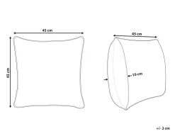 Tekstiilit<Beliani Koristetyyny Sametti Viininpunainen 45 X 45 Cm 2 Kpl Goldenrod