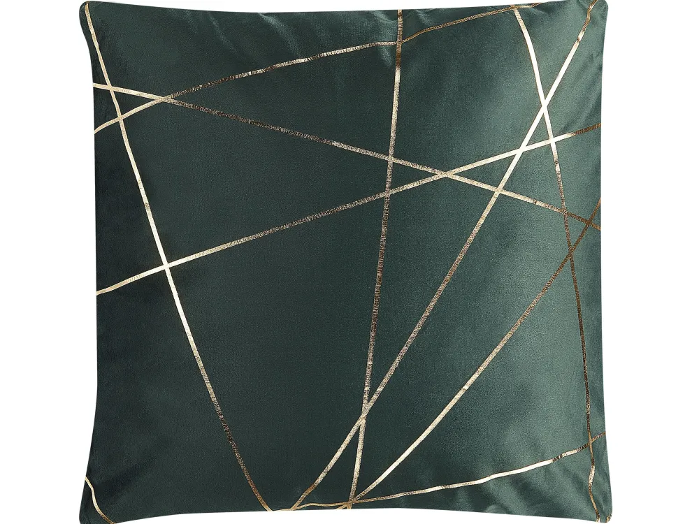 Fashion Beliani Koristetyyny Samettinen 2Kpl 45 X 45 Cm Vihrea Pinus