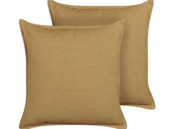 Tekstiilit<Beliani Koristetyyny Sinapinkeltainen 45 X 45 Cm 2 Kpl Subulata