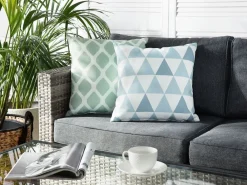 Discount Beliani Koristetyyny Sininen/Valkoinen 40 X 40 Cm 2 Kpl Trifos