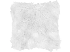 Tekstiilit<Beliani Koristetyyny Tekoturkis Valkoinen 45 X 45 Cm 2 Kpl Lubha