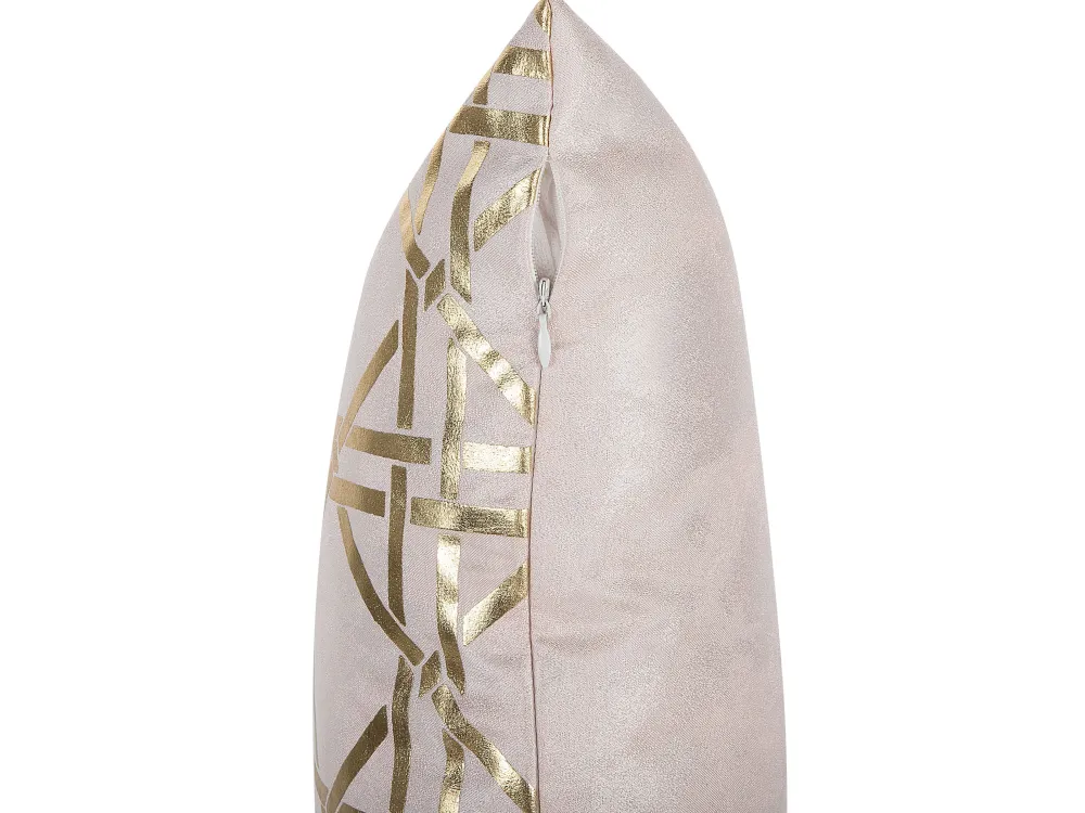 Sale Beliani Koristetyyny Vaaleanpunainen/Kulta 45 X 45 Cm 2 Kpl Cassia