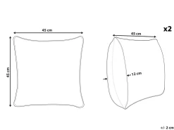 Tekstiilit<Beliani Koristetyyny Vaaleanpunainen 45 X 45 Cm 2 Kpl Alyssum