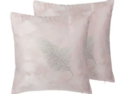 Discount Beliani Koristetyyny Vaaleanpunainen 45 X 45 Cm 2 Kpl Silene