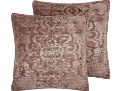 Tekstiilit<Beliani Koristetyyny Vaaleanpunainen 45 X 45 Cm 2 Kpl Vakayar