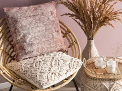 Tekstiilit<Beliani Koristetyyny Vaaleanpunainen 45 X 45 Cm 2 Kpl Vakayar