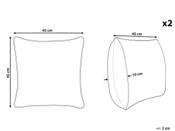 Tekstiilit<Beliani Koristetyyny Vaaleanpunainen 45 X 45 Cm 2 Kpl Vakayar