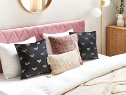 Tekstiilit<Beliani Koristetyyny Vaaleanpunainen 45 X 45 Cm 2 Kpl Vakayar