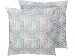 Tekstiilit<Beliani Koristetyyny Vaaleansininen/Harmaa 45 X 45 Cm 2 Kpl Primrose