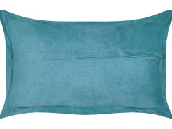 Online Beliani Koristetyyny Vakosametti Sinivihrea 47 X 27 Cm 2 Kpl Zinnia