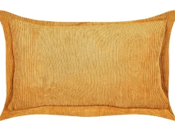 Discount Beliani Koristetyyny Vakosametti Sinapinkeltainen 47 X 27 Cm 2 Kpl Zinnia