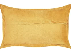 Discount Beliani Koristetyyny Vakosametti Sinapinkeltainen 47 X 27 Cm 2 Kpl Zinnia