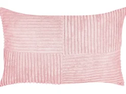 Tekstiilit<Beliani Koristetyyny Vakosametti Vaaleanpunainen 47 X 27 Cm 2 Kpl Millet