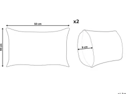 Tekstiilit<Beliani Koristetyyny Vakosametti Vaaleanpunainen 47 X 27 Cm 2 Kpl Millet