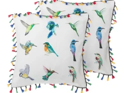 Hot Beliani Koristetyyny Valkoinen 45 X 45 Cm 2 Kpl Mallow