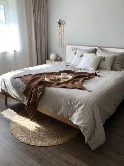 Tekstiilit<Beliani Koristetyyny Valkoinen Kohokuvioitu 45 X 45 Cm 2 Kpl Azalea