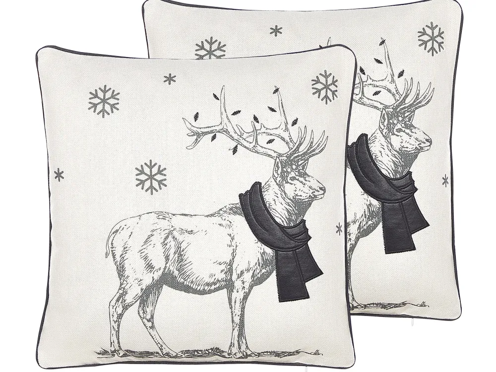 Online Beliani Koristetyyny 45X45 Cm 2 Kpl Mustavalkoinen Sven