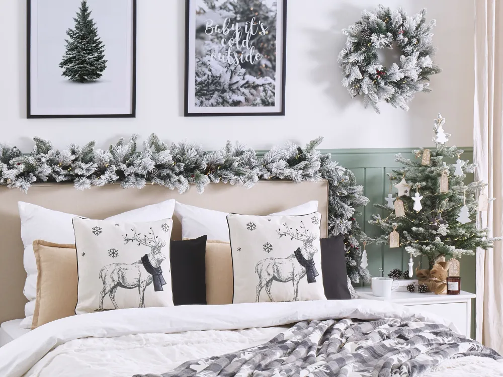 Online Beliani Koristetyyny 45X45 Cm 2 Kpl Mustavalkoinen Sven