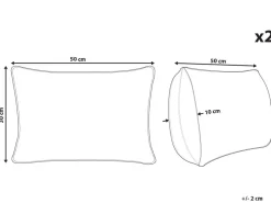 Tekstiilit<Beliani Koristetyyny 30X50 Cm 2 Kpl Mustavalkoinen Sven