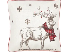 Store Beliani Koristetyyny 45X45 Cm 2 Kpl Punavalkoinen Sven