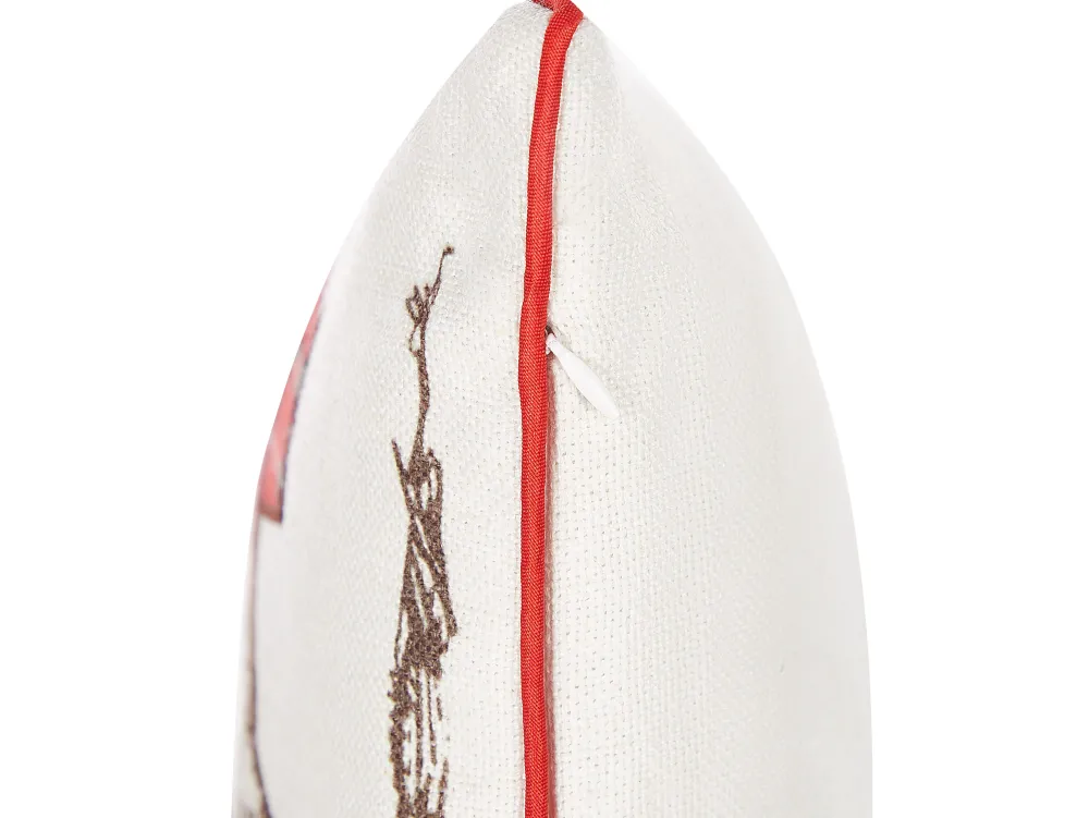 Store Beliani Koristetyyny 45X45 Cm 2 Kpl Punavalkoinen Sven