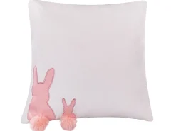 Outlet Beliani Koristetyynysetti 2 Kpl Pupukuviolla 45 X 45 Cm Valkoinen/Vaaleanpunainen Philox