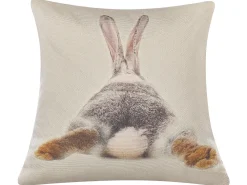 Best Beliani Koristetyynysetti 2 Kpl Pupukuviolla Ruskeanharmaa 45 X 45 Cm Buxus