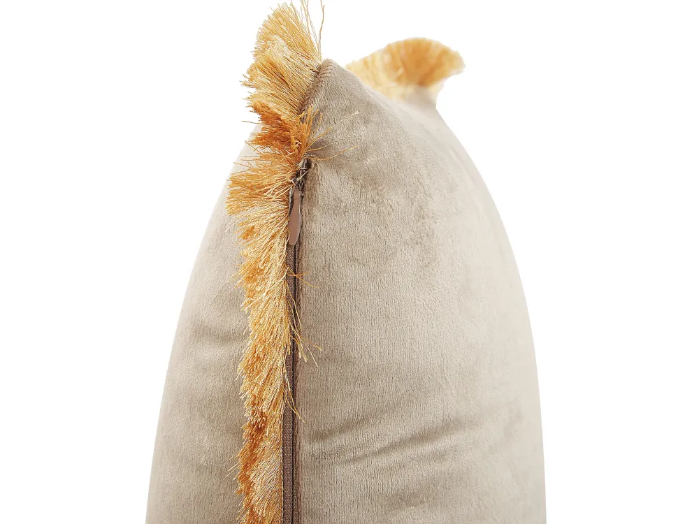 Outlet Beliani Koristetyynysetti 45 X 45 Cm Samettinen Beige Pothos