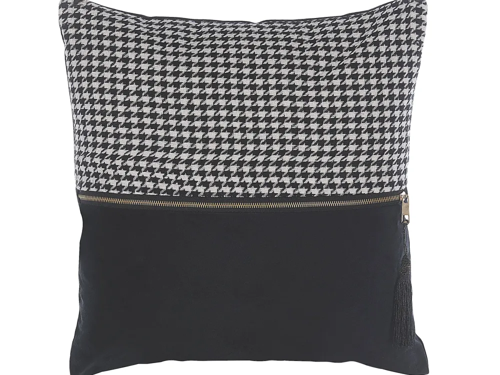 Discount Beliani Koristetyynysetti 45 X 45 Cm Musta / Valkoinen Kinwat