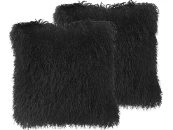 Tekstiilit<Beliani Koristetyynysetti 45 X 45 Porroinen Musta Cide