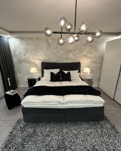 Tekstiilit<Beliani Koristetyynysetti 45 X 45 Porroinen Musta Cide