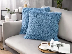 Discount Beliani Koristetyynysetti 45 X 45 Porroinen Sininen Cide