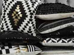 Online Beliani Koristetyynysetti Keinonahkaa 45X45Cm Musta Lobelia