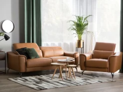 Online Beliani Koristetyynysetti Keinonahkaa 45X45Cm Musta Lobelia