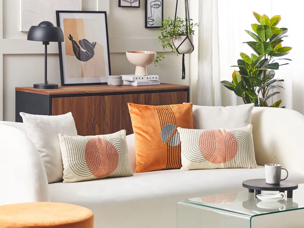 Outlet Beliani Koristetyynysetti Monivarinen Geometrinen Kuviointi 30 X 50 Cm Gerbera