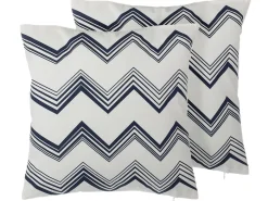 Tekstiilit<Beliani Koristetyynysetti Mustavalkoinen Siksak-Kuvio 45X45Cm Nerine