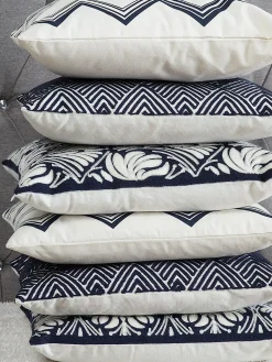 Tekstiilit<Beliani Koristetyynysetti Mustavalkoinen Siksak-Kuvio 45X45Cm Nerine