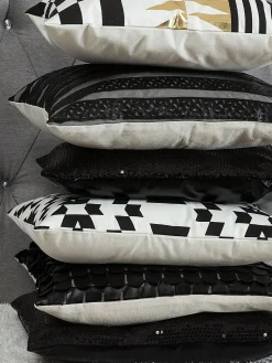 Sale Beliani Koristetyynysetti Mustilla Paljeteilla 45X45Cm Aster