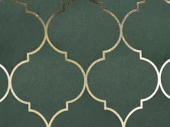 Tekstiilit<Beliani Koristetyynysetti Tummanvihrea Kiiltavalla Kuviolla 45X45Cm Alyssum