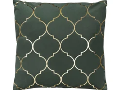 Tekstiilit<Beliani Koristetyynysetti Tummanvihrea Kiiltavalla Kuviolla 45X45Cm Alyssum