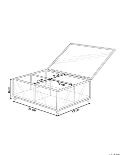 Discount Beliani Korurasia Lasi Kulta 21 X 17 Cm Saintes