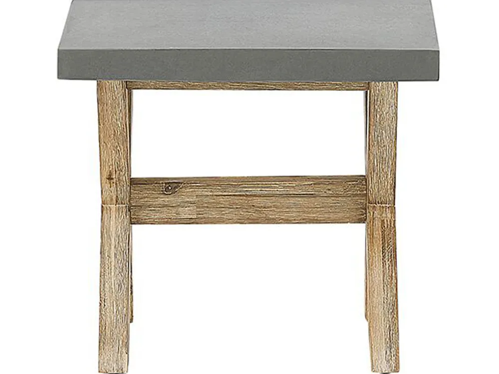 Ulkokalusteet<Beliani Kuitusementti Puutarhasetti 6 Jakkaralla Harmaa Olbia