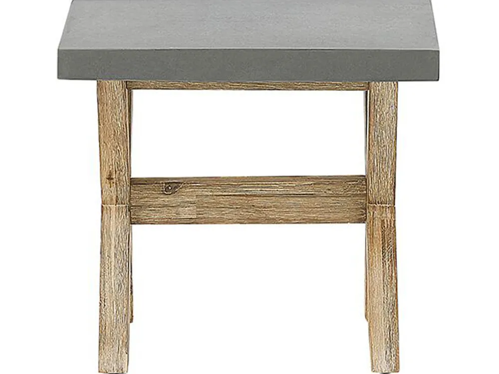 Ulkokalusteet<Beliani Kuitusementti Puutarhasetti 2 Penkilla Ja 2 Jakkaralla Harmaa Olbia