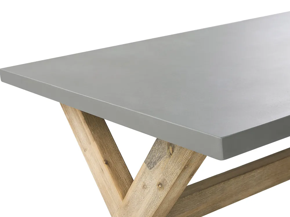 Ulkokalusteet<Beliani Kuitusementti Puutarhasetti 2 Penkilla Ja 2 Jakkaralla Harmaa Olbia