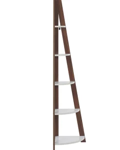 Clearance Beliani Kulmahylly 5 Hyllya Tumma Puu/Valkoinen Mobile Solo