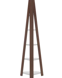 Clearance Beliani Kulmahylly 5 Hyllya Tumma Puu/Valkoinen Mobile Solo