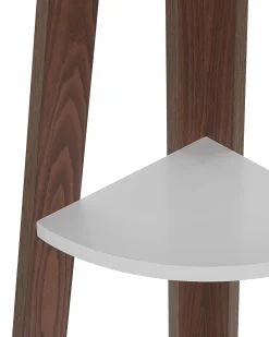 Clearance Beliani Kulmahylly 5 Hyllya Tumma Puu/Valkoinen Mobile Solo