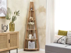 Säilytys<Beliani Kulmahylly 5 Hyllya Vaalea Puu Mobile Solo