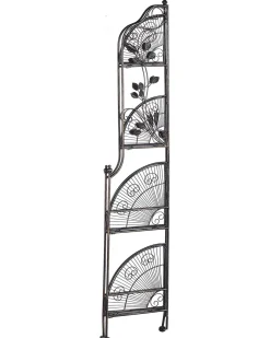 Ulkokalusteet<Beliani Kulmahylly Musta Metalli Siderno